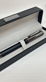 Elegance Series Midnight Gleam Deri Kutulu Siyah Roller İmza Kalemi