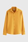 Erkek Gömlek Slim Fit Hardal Renk 6EF02ORT00288
