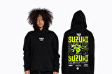 Freeyez Hoodie Suzuki Siyah Sarı Kanguru Cepli Sweat
