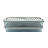 bigmate 2'li Şeffaf Saklama Kabı 2x1 Lt BGMT1115 Mikrodalga Buzdolabı ve Dondurucu Uyumlu Düzenleyici