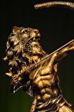 Antik Yunan Kahramanı Herkül Herakles Orta Boy Altın / Bronz Heykel Biblo