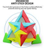 QY Speed Cube, Pyraminx Profesyonel 3x3 Speed Üçgen Rubik Zeka Küpü -Q1 Ming S2
