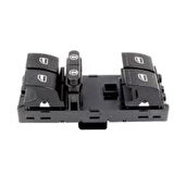 Cam Açma Düğmesi Dörtlü - 7L6959857E Wisco - Volkswagen Touareg Audi 02 Ve Sonrası Uyumlu
