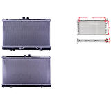 Mitsubishi Lancer 1.6 03 Ve Sonrası Uyumlu Su Radyatörü Brazıng At 375x688x16 MR968858 Wisco