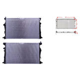 Su Radyatörü - 68284108AA Wisco - Jeep Cherokee (Kl) 2.0-2.2 Crd-2.4-3.2 18 Ve Sonrası Uyumlu