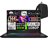 Msı Katana 17 Intel Core I7 13620H 64GB 512GB SSD RTX4070(105W) 8gb Windows 11 Home 17.3" Fhd 144Hz Taşınabilir Bilgisayar B13VFK1030XTRWH09 + Zetta Çanta