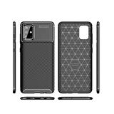 Gpack Samsung Galaxy A51 Kılıf Negro Karbon Dizayn Silikon