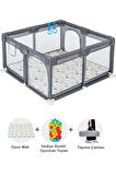 Original Playard Güvenli Bebek Ve Çocuk Oyun Alanı Oyun Parkı 125x125 Oyun Matı Ve Topları