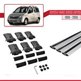 Toyota Yaris Verso (XP20) 1999-2005 Arası ile Uyumlu FLY Model Ara Atkı Tavan Barı Gri 3 Adet