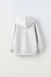  Kapüşonlu İçi Polar New York Yazı Baskılı Beyaz Unisex Çocuk Hoodie Sweatshirt