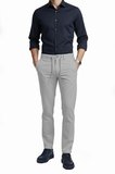 RizzUP Erkek Gri Esnek Kumaş Slim Fit Beli Lastikli Günlük Spor Pantolon 2601070
