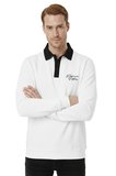 RizzUP Erkek Beyaz Relax Fit İçi Polarlı Polo Yaka Sweatshirt – Pamuklu Kalın Sweatshirt 2600762