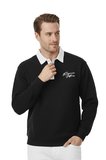 RizzUP Erkek Siyah Relax Fit İçi Polarlı Polo Yaka Sweatshirt – Pamuklu Kalın Sweatshirt 2600762