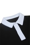RizzUP Erkek Siyah Relax Fit İçi Polarlı Polo Yaka Sweatshirt – Pamuklu Kalın Sweatshirt 2600762