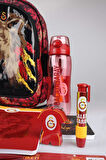 DEKOMUS İLE LİSANSLI GALATASARAY ÖZEL SERİ KÜKREYEN ASLANLI İLK VE ORTA OKUL ÇANTASI,700 ML MATARA VE BESLENME KABI KIRTASİYE SETİ