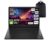 HP Omen 17-DB1005NT Ryzen AI 7-350 32-GBDDR5 4 TBSSD RTX5070 (8GB-GDDR7) 17.3" FHD 144Hz Windows 10 Home + HMF Sırt Çantası C67G2EAHMF57
