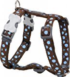 REDDİNGO KAHVERENGİ ÜZERİNE MAVİ BENEKLİ GÖĞÜS TASMASI L /25MM