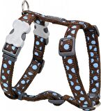 REDDİNGO KAHVERENGİ ÜZERİNE MAVİ BENEKLİ GÖĞÜS TASMASI L /25MM