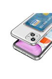 Apple Iphone 13 Ile Uyumlu Kılıf Kartlıklı Kartvizitli Şeffaf Telefon Kılıfı Kapak