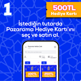 Pazarama Hediye Çeki 500 TL