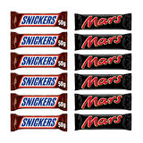 Snickers Yer Fıstıklı Bar 50 gr x 6 Adet + Mars 51 gr Karamelli Bar x 6 Adet