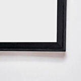 Premium Siyah Masif Çam Çerçeve - 3mm MDF Arkalık - 500 Mikron Kırılmaz Şeffaf PVC Ön Koruma - Şık ve Dayanıklı Duvar Masif Ahşap Çerçevesi