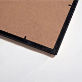 Premium Siyah Masif Çam Çerçeve - 3mm MDF Arkalık - 500 Mikron Kırılmaz Şeffaf PVC Ön Koruma - Şık ve Dayanıklı Duvar Masif Ahşap Çerçevesi