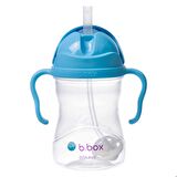 B.box Tıklama Kilitli Uçlu Damlatmaz Pipetli Alıştırma Bardağı, Mavi, 240 Ml, 6 Ay, 1 Adet