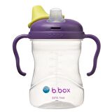 B.box Eğitici Silikon Başlıklı Damlatmaz Alıştırma Bardağı, Mor, 240 Ml, 4 Ay, 1 Adet