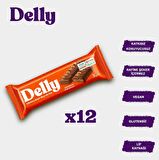 DELLY Çikolata Kaplı - Bademli & Portakallı Meyveli Bar 35g X 12 Adet