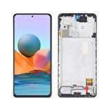 Xiaomi Uyumlu Redmi Note 10 Pro Lcd Ekran Dokunmatik Siyah Çıtalı TFT Kalite