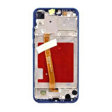 Huawei Uyumlu P20 lite Lcd Ekran Mavi Çıtalı