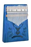 Midex KLX-454G Hakiki Ağaç Geyik Desenli Kalimba 17 Tuşlu