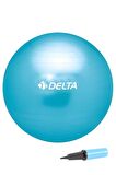 Delta 65 cm Gümüş Deluxe Pilates Topu Ve Çift Yönlü Pompa Seti
