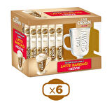 Cafe Crown Latte 16'lı Paket + Bardak Hediyeli x 6 Adet