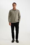 Siyah Tailored Regular Fit Düz Paça Cepli Pantolon