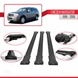 Lincoln Navigator 1998-2006 Arası ile Uyumlu FLY Model Ara Atkı Tavan Barı Siyah 3 Adet