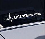 Rapid Yan Cam Sticker Oto Kapı Çıkartma Tuning oto 20 cm x 7 cm yazı 447