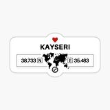 Kayseri Gps Harita Sticker Oto Araba Yapıştırma 17CM yazı 241
