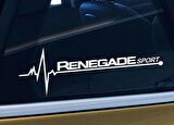 Renegade Yan Cam Sticker Oto Kapı Çıkartma Tuning oto 20 cm x 7 cm yazı 239