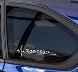 Sandero Yan Cam Sticker Oto Kapı Çıkartma Tuning oto 20 cm x 7 cm yazı 95