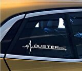 Duster Yan Cam Sticker Oto Kapı Çıkartma Tuning oto 20 cm x 7 cm yazı 87