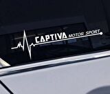 Captiva Yan Cam Sticker Oto Kapı Çıkartma Tuning oto 20 cm x 7 cm yazı 49