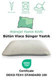 Rudu Hidrojel Hydrogel Kılıf Visco Visko Bütün Sünger Yastık 60x40x15 cm 1350 gr Omuz/Boyun Destekli