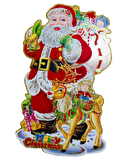 YILBAŞI SİMLİ POSTER NOEL BABA MODELİ 52CM X 31CM