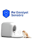 Akıllı Otomatik Kedi Tuvaleti Wi-Fi Uygulama ile Uzaktan Kontrol, 60 L Hazne, 6 L Atık haznesi-UV Kötü Koku Temizleme 40 Adet Çöp Torbası ve Koku tableti Hediyeli X8620 