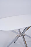 Çapraz Beyaz High Gloss Yemek Masası 90*160 cm