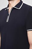 Ds Damat Regular Fit Lacivert Pike Dokulu T-Shirt 2HC14ORT1002M
