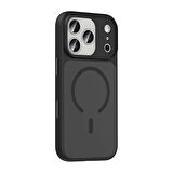 Apple Uyumlu iPhone 17 Pro Max Kılıf Mat Arka Yüzey Wireless Şarj Özellikli Redclick Flet M-safe Kapak