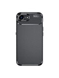 Apple iPhone 16E Kılıf Redclick Negro Karbon Görünüm Silikon Kapak